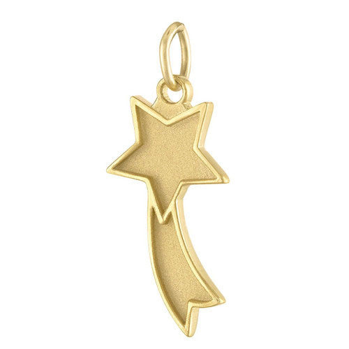 Shooting Star 14k Gold Charm